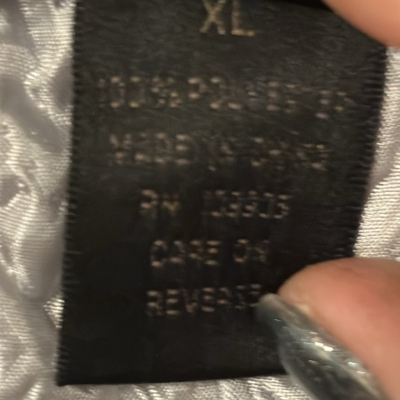 Sloni Jacket Shimmering Silver Lightweight Mock Neck Ruched Texture Sz XL - Picture 10 of 10